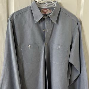 Brooks Brothers 👔 beautiful pale blue button down shirt, striped collar, M